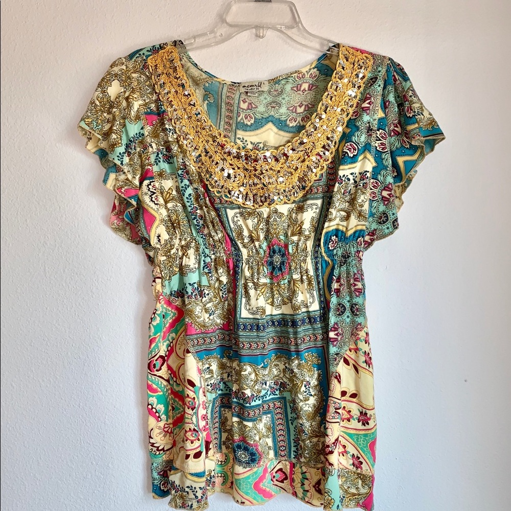 Colorful Shortsleeved Blouse